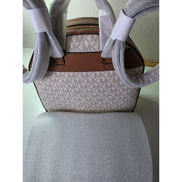MICHAEL KORS Medium NEW Jaycee Logo Print Bookbag  Backpack Vanilla Brown NWT - Picture 16 of 16